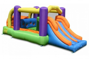 Tor Przeszkód + Suchy Basen Zamek Dmuchany HappyHop Zjeżdzalnia Trampolina