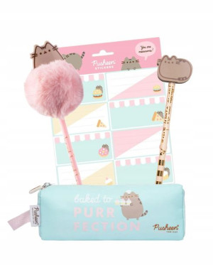 Zestaw Szkolny Kot Pusheen Piórnik Długopis Ołówek