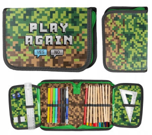Piórnik Z Wyposażeniem Dla Fana Gry Minecraft Piks