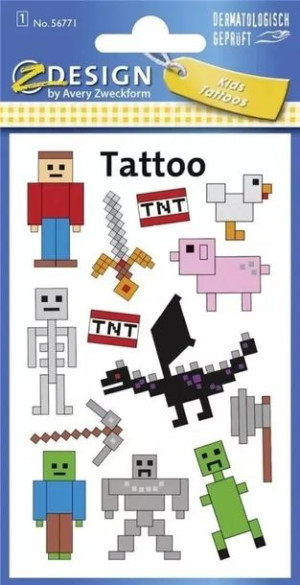 Tatuaże Dla Fana Gry Minecraft Creeper Tnt