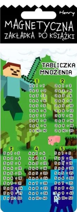 Zakładka Magnetyczna Tabliczką Mnożenia Minecraft