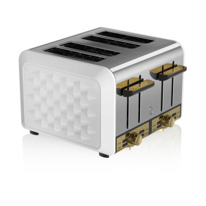 Swan Toster Gatsby Biały 4 Kromki St14084whtn