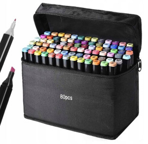 Markery Alkoholowe Pro Zestaw 80 Szt Touch + Torba