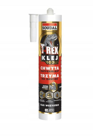 SOUDAL T-REX GOLD elastyczny biały klej montażowy hybrydowy 290ml (9570)