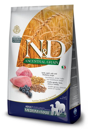 Farmina N&D Ancestral Grain z jagnięcina i borówka amerykańską dla psów dor