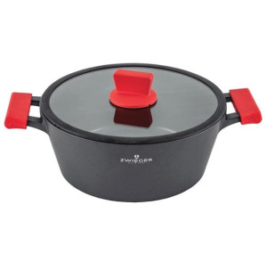 ZWIEGER OBSIDIAN Garnek z pokrywką 28cm 5L indukcja