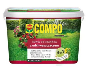 Nawóz 3 w 1 do trawników z odchwaszczaczem 4,5 kg Compo