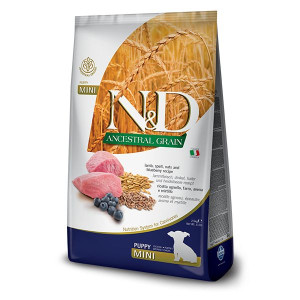 Farmina N&D Ancestral Grain Dog Lamb, Spelt, Oats & Blueberry Puppy Mini Ka
