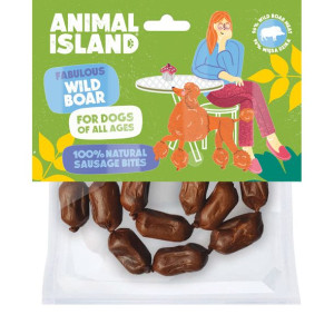 Animal Island Kiełbaski z Dzika Przysmak Dla Psa 100 g