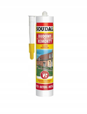 SOUDAL uniwersalny silikon budowlany neutralny biały 280ml (15021)
