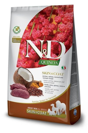 Farmina N&D Dog Quinoa Skin&Coat Venison sucha karma dla psa z jeleniem 7kg
