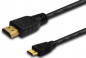 Kabel HDMI (M) – Mini HDMI (M) 1,5m, czarny CL-09