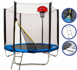 Trampolina 312Cm 10Ft Blue Siatka+Drabinka F-Star