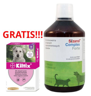 BIOVICO Sizarol Complex Forte 500 ml + BAYER Kiltix Obroża dla psów dużych