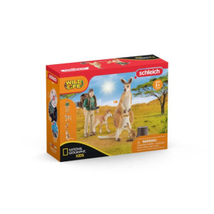 SCHLEICH 42623 PRZYGODY figurka kangury pies dingo