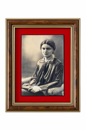 Święta Edyta Stein - Ceramika drewniana w ramce