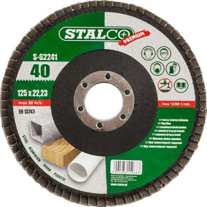 Tarcza ścierna listkowa 125mm G40 S-62241 Stalco