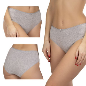 LAMA wygodne figi bikini bawełna szare 3-PAK L