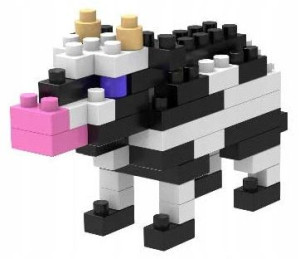 Toi-Toys ANIMAL MINI BLOCKS mini klocki KROWA 63 el.