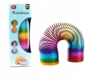 Kolorowa Magiczna Sprężyna Duża Zabawka 15cm