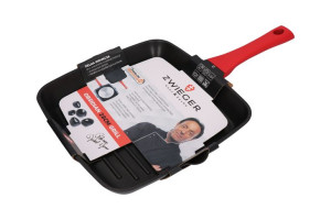 ZWIEGER OBSIDIAN Patelnia 28cm grillowa non-stick GREBLON C3