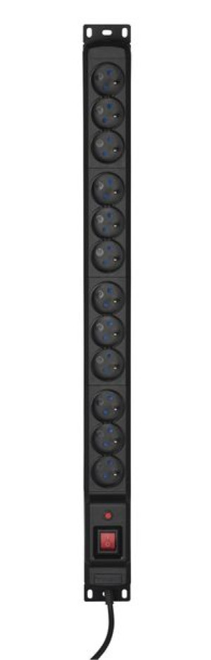 Listwa przeciwprzepięciowa Activejet COMBO/12gn/1,5m/cz (12 x UTE  10 A (25