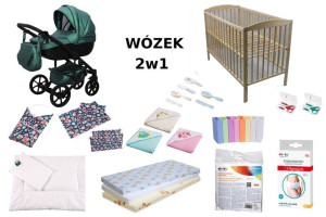 Ekonomiczna Wyprawka Niemowlęca Z Wózkiem Sky 2w1 Dynamic Baby