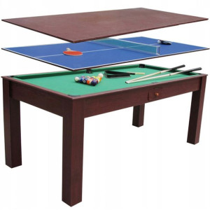 Stół Do Gier 3w1 Bilard Ping Pong Tenis Stołowy 6'