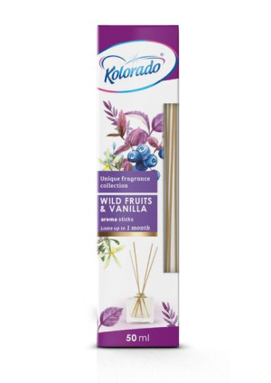 KOLORADO Owoce Leśne i Wanilia Patyczki zapachowe 50 ml Wild Fruits & Vanil