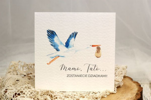 Kartka zostaniecie dziadkami zawiadomienie o ciąży