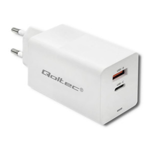 Qoltec Ładowarka Gan Fast 65w | 5-20v | 2.25-3.25a | Usb | Usb Typ C Pd