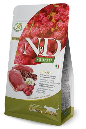 FARMINA N&D CAT QUINOA URINARY DUCK - z kaczką, quinoa, żurawiną i rumianki
