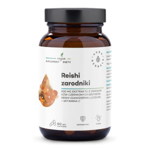 Reishi zarodniki 800 mg + Witamina C (60 kaps.)