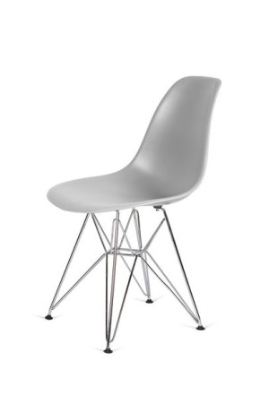 Krzesło DSR SILVER jasny szary.05 - podstawa metalowa chromowana