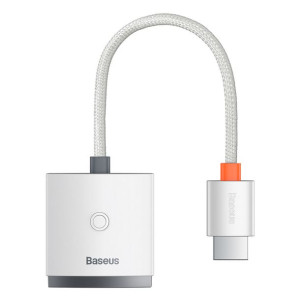 Baseus Adapter Lite Series - Hdmi Na Vga + 3,5mm Aux - (wkqx010102) Biały