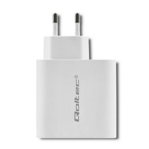 Qoltec Ładowarka Sieciowa 63w | 5-20v | 1.5-3a | Usb Typ C Pd | Usb Qc 3.0