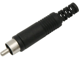 Wtyk rca chinch  czarny hq