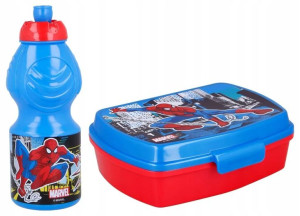 Zestaw Bidon Dla Dziecka + Śniadaniówka Spiderman