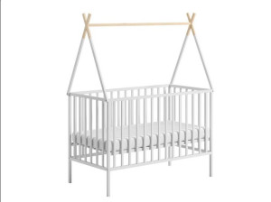 Łóżeczko niemowlęce 120x60 Tipi Białe