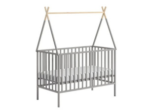 Łóżeczko niemowlęce 120x60 Tipi Szare
