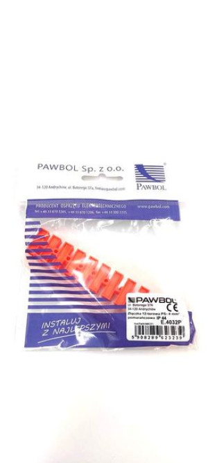 Pawbol E.4032P  Złączka 12-tor. PS-4 Pomarańczowa