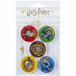 Zestaw 5x Gumka Do Mazania Harry Potter 4 Domy