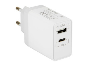 Ładowarka siec. z gn.usb+usb-c 30w