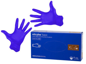 Rękawiczki nitrylowe niebieskie xl