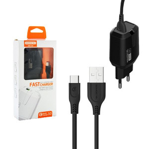 Somostel Ładowarka Sieciowa 3a + Kabel Typ-c 18w Czarna Usb-c Somostel 3000