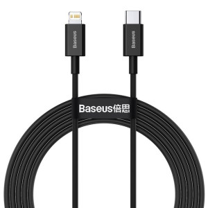 Baseus kabel usb-c do lightning superior series, 20w, pd, 200 cm czarny