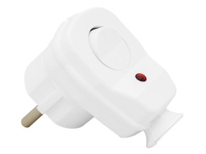 Wtyczka wt-16us/łk kątowa biała