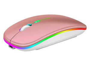 Mysz bezprzewodowa rgb rose gold