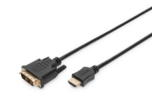 Kabel Assmann AK-330300-020-S (HDMI M - DVI-D M  2m  kolor czarny)