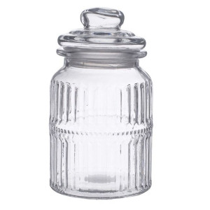 Słoik pojemnik szklany na produkty sypkie Relief 900 ml